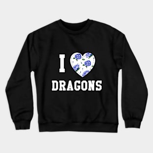 I heart Dragons (light ink) Crewneck Sweatshirt